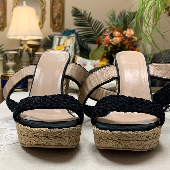 Stuart Weitzman Alexlo Espadrille Platform Wedge Sandals Size 8 M - Picture 5 of 16